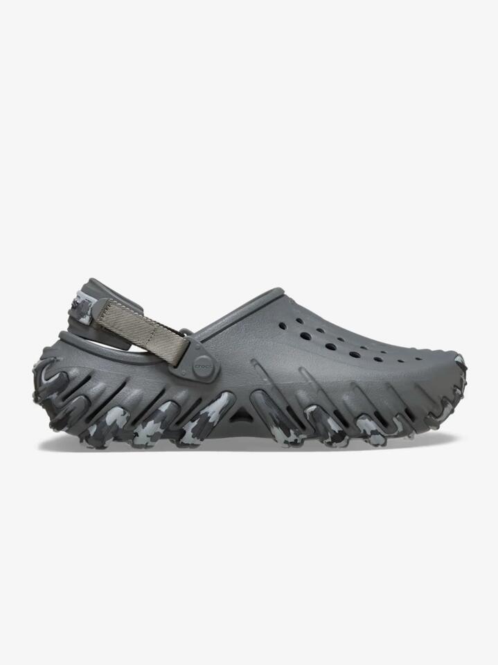Image of Sandals. Productname: Crocs Echo Camo Ro Clog in Slate Grey/Multi colour by brand - Crocs