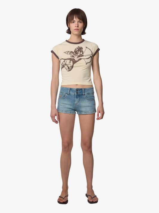 Image of Hats. Productname: Worship Cherub Cap Sleeve Ringer in Lemon Icing colour by brand - Worship