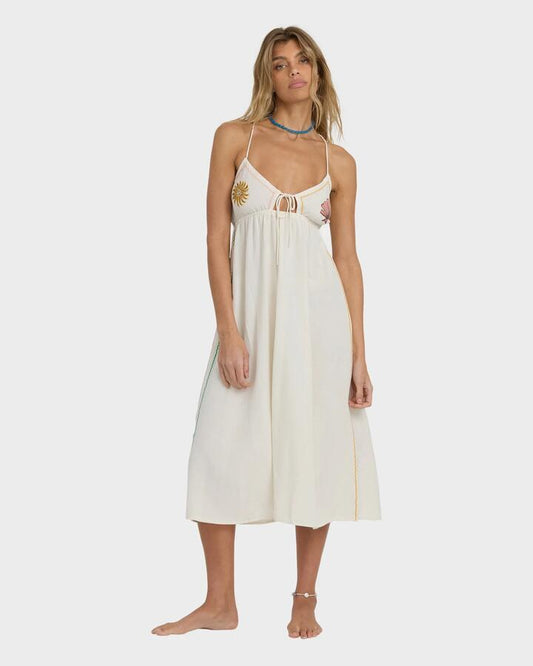 Image of Dresses. Productname: Billabong - Womens Wave Haze Midi Dress - Salt Crystal - in Salt Crystal colour by brand - Billabong