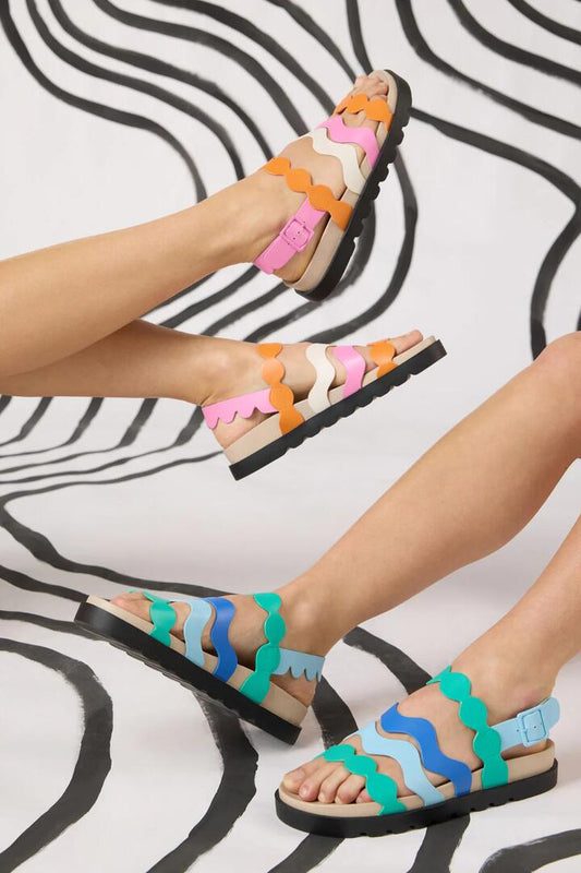 Image of Sandals. Productname: Wavy Baby Sandal in Ocean colour by brand - Gorman