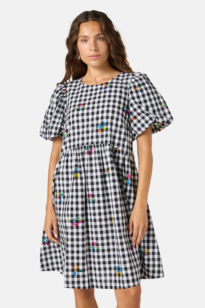 Image of Dresses. Product name - Fleur Check Smock Dress in Print colour by brand - Gorman