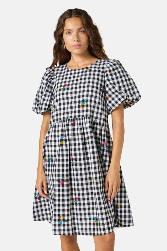 Image of Dresses. Productname: Fleur Check Smock Dress in Print colour by brand - Gorman