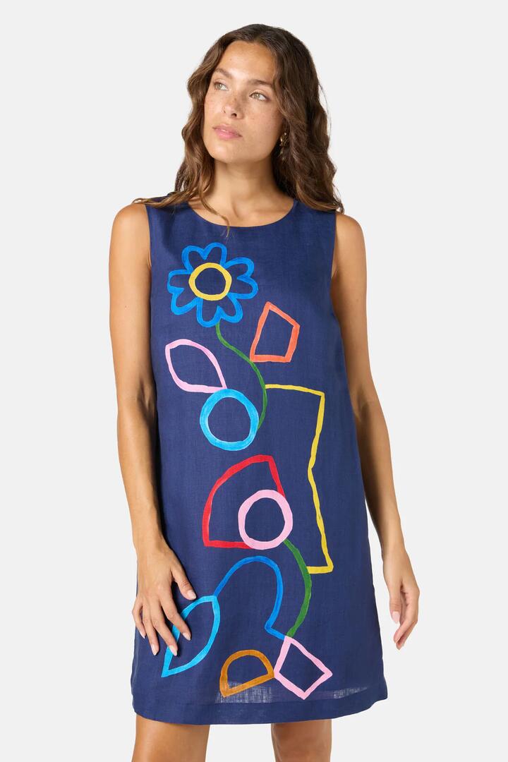 Image of Dresses. Product name - Line And Dandy Shift Dress in Print colour by brand - Gorman