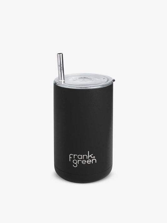Image of Kitchen & Dining. Productname: Frank Green Iced Coffee Cup With Straw ONE SIZE Midnight in Midnight colour by brand - Frank Green