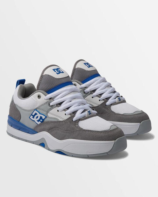 Image of Shoes. Product name - DC Shoes Mens Dc Ascend Skate Shoes White/Grey/Blue in White/Grey/Blue colour by brand - DC Shoes