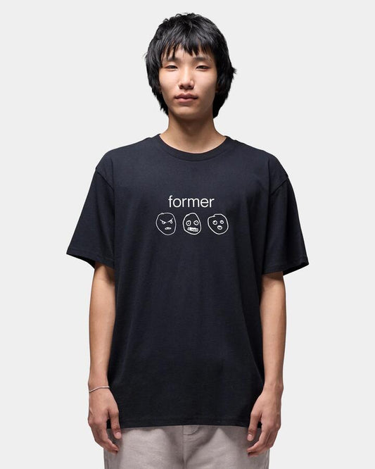 Image of T-Shirts. Product name - Former Mens Oscillating T-Shirt Black in Black colour by brand - Former