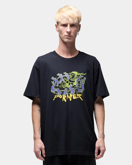 Image of T-Shirts. Product name - Former Mens Totality T-Shirt Black in Black colour by brand - Former