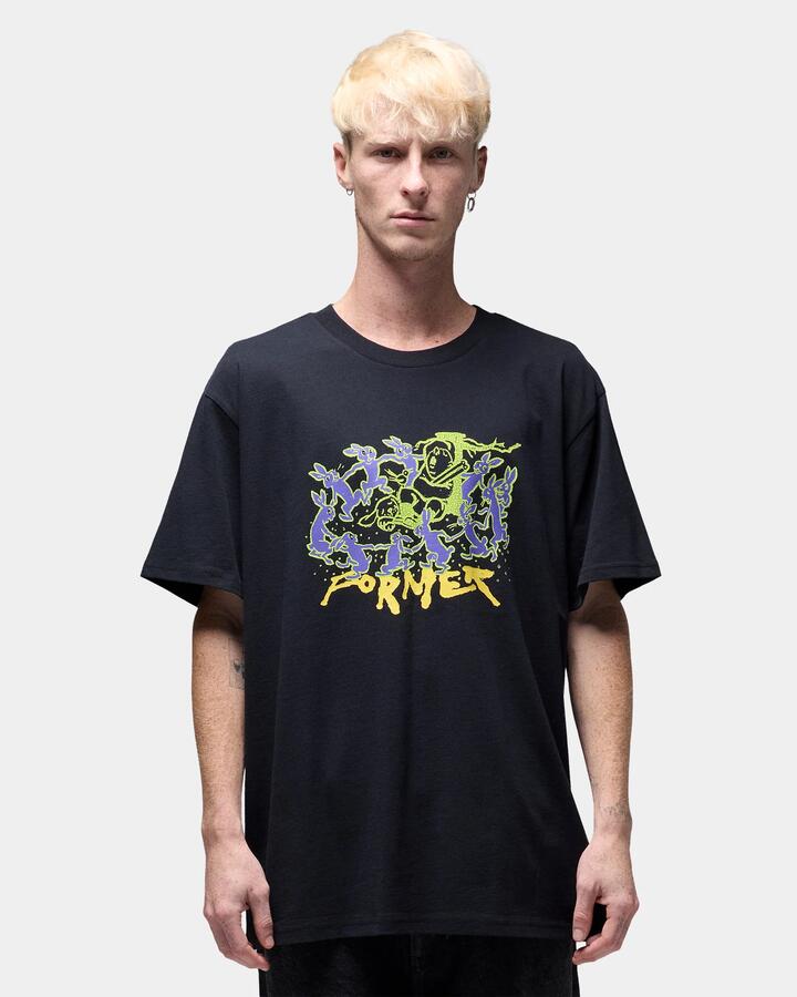 Image of T-Shirts. Product name - Former Mens Totality T-Shirt Black in Black colour by brand - Former