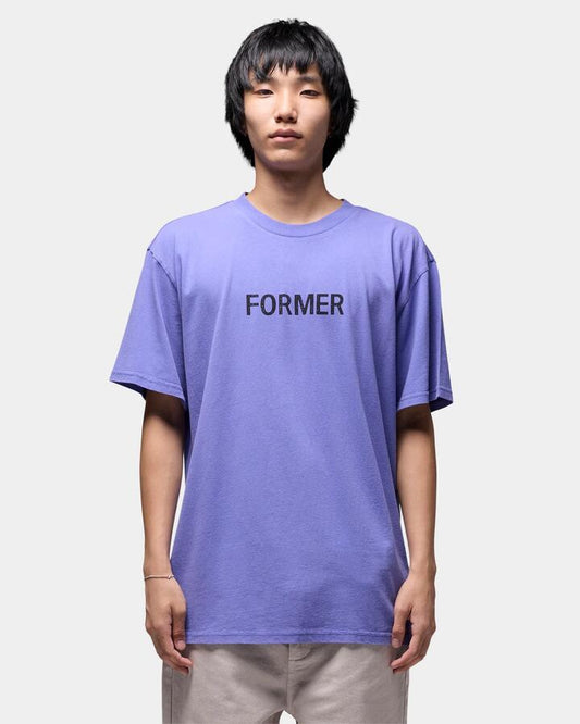 Image of T-Shirts. Product name - Former Mens Salvage Legacy T-Shirt Washed Violet in Washed Violet colour by brand - Former