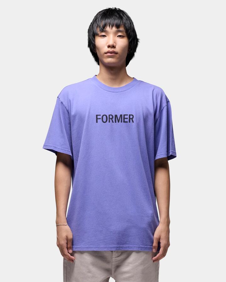 Image of T-Shirts. Product name - Former Mens Salvage Legacy T-Shirt Washed Violet in Washed Violet colour by brand - Former