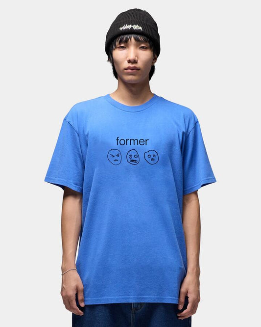 Image of T-Shirts. Product name - Former Mens Oscillating T-Shirt Cobalt in Cobalt colour by brand - Former