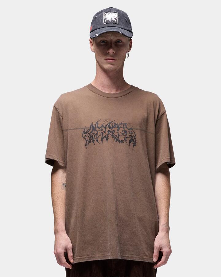 Image of T-Shirts. Product name - Former Mens Praise T-Shirt Choc in Choc colour by brand - Former