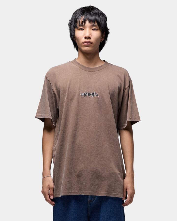 Image of T-Shirts. Product name - Former Mens Proscription T-Shirt Choc in Choc colour by brand - Former