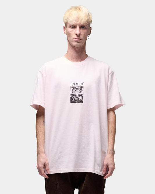 Image of T-Shirts. Product name - Former Mens Dane Crux T-Shirt Blush in Blush colour by brand - Former