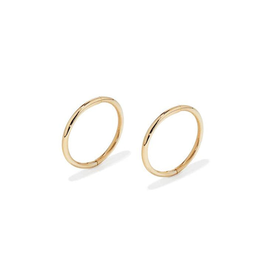 Image of Earrings. Productname: 12mm Sleeper Earrings in 9kt Yellow Gold in Gold colour by brand - Bevilles