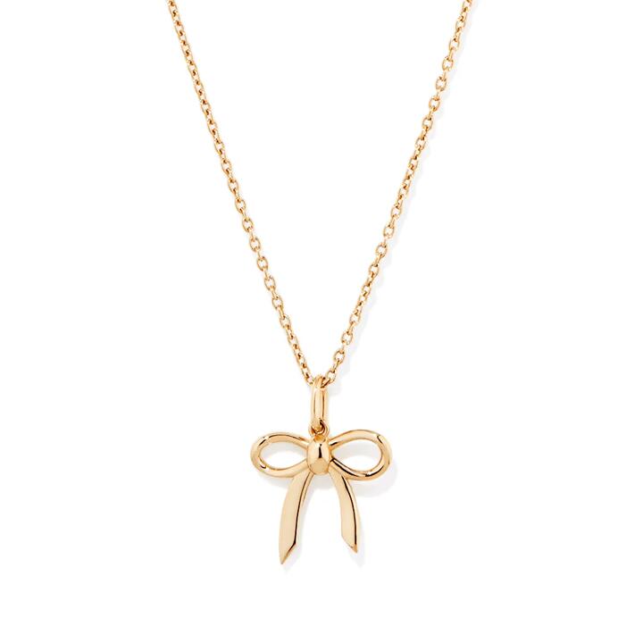 Image of Necklaces. Productname: 50cm Bow Pendant Necklace in 18kt Gold Plated Sterling Silver in Silver colour by brand - Bevilles