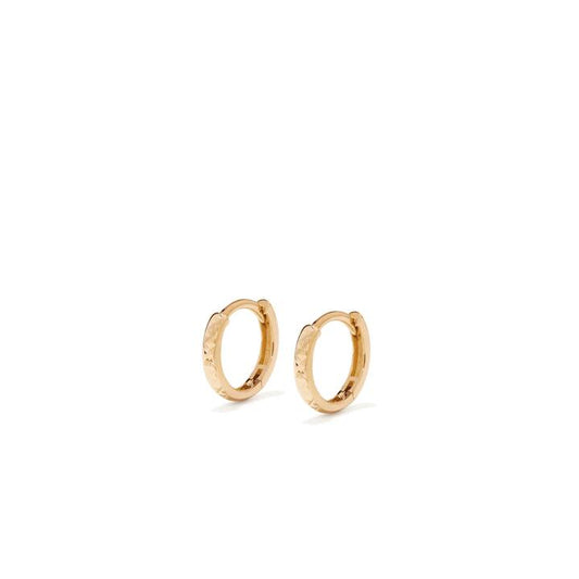 Image of Earrings. Productname: 8mm Diamond Cut Huggie Earrings in 9kt Yellow Gold in Gold colour by brand - Bevilles