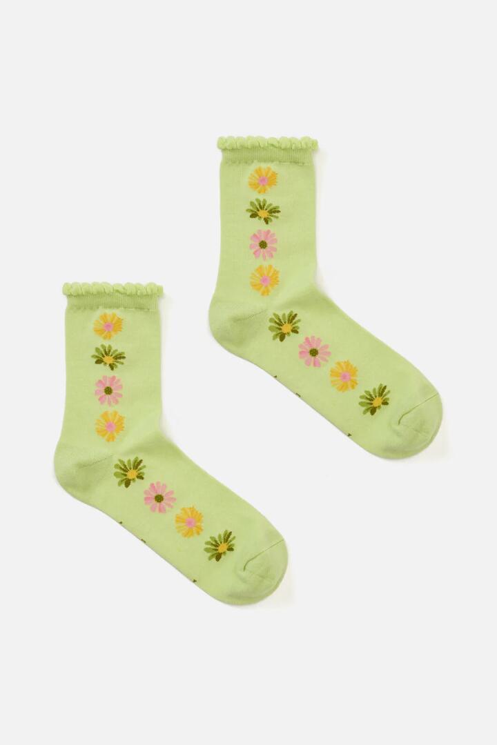Image of Socks. Productname: Mint Daisy Jane Sock in Mint colour by brand - Princess Highway