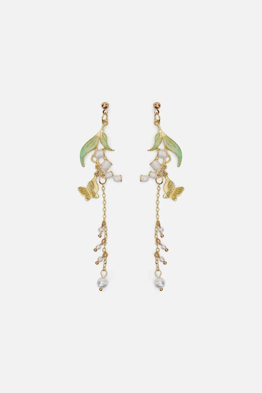 Image of Earrings. Productname: Lily Drop Earrings in Gold colour by brand - Princess Highway
