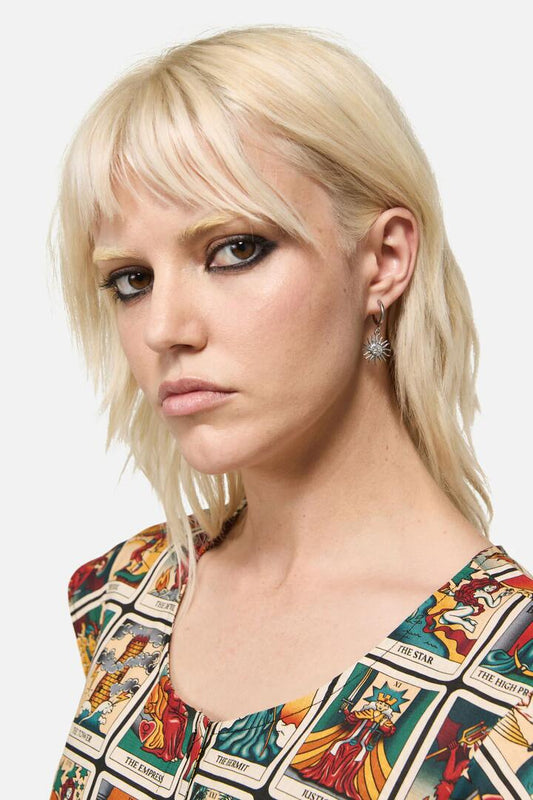 Image of Earrings. Productname: Sun Sleeper Earrings in Silver colour by brand - Dangerfield