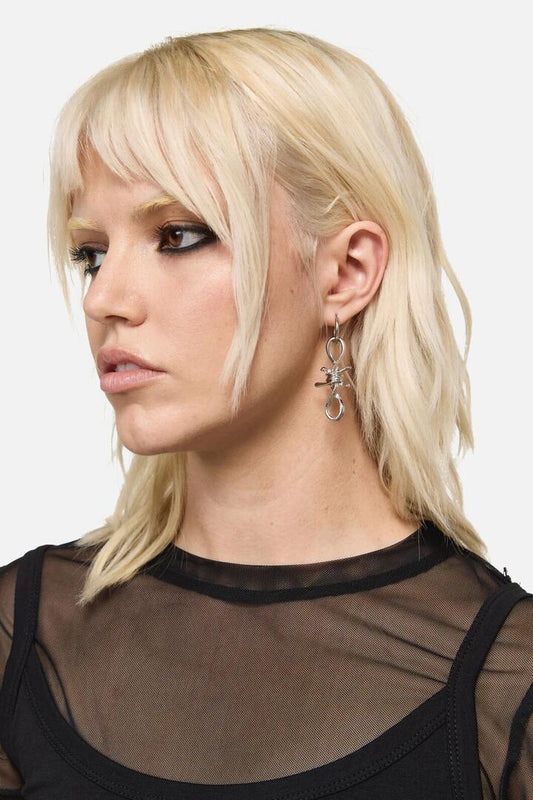 Image of Charms. Productname: Barbed Charm Sleepers in Silver colour by brand - Dangerfield