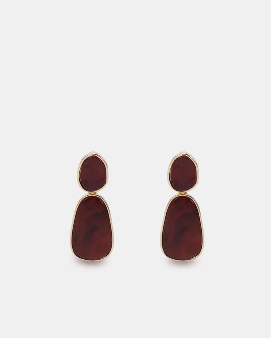Image of Earrings. Productname: Earring - Dale Red in Red colour by brand - Novo