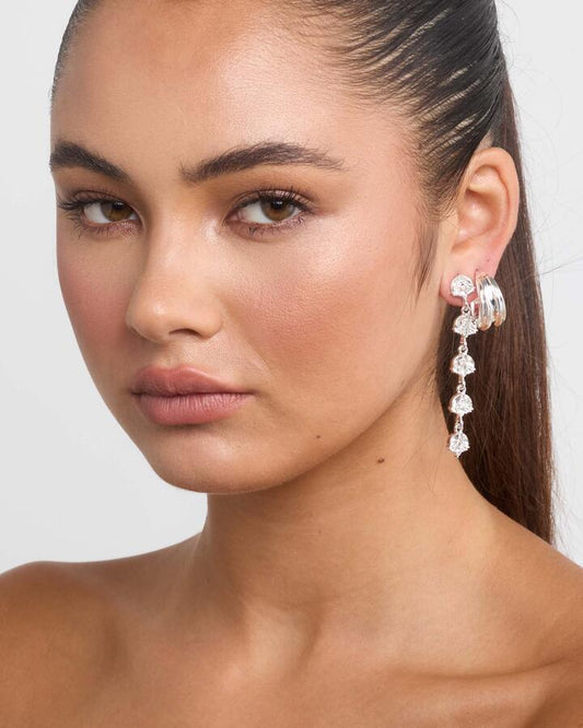 Image of Earrings. Productname: Earring - Darcy: Silver - Women's Earrings in Multi colour by brand - Novo