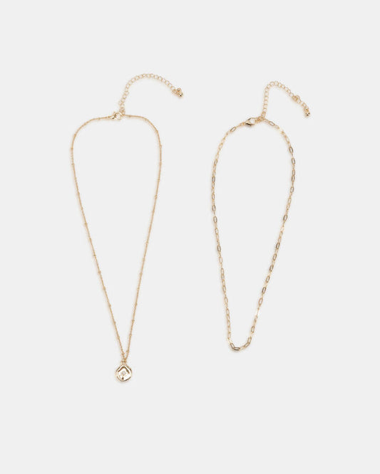 Image of Necklaces. Productname: Necklace - Xily Stackable: Metallic - Women's Necklaces in Metallic colour by brand - Novo