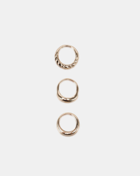 Image of Jewelry. Productname: Ring - Xoese Pack: Gold - Women's Rings in Metallic colour by brand - Novo