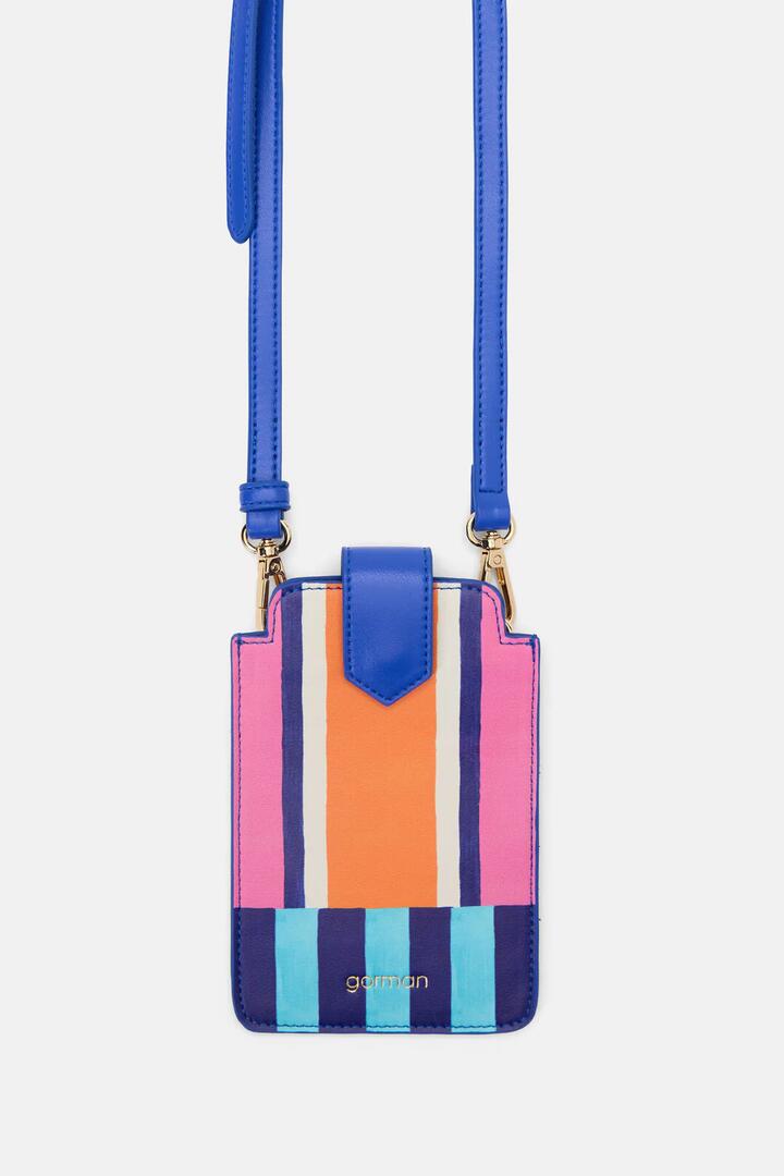 Image of Bags. Productname: Holiday Multi Stripe Phone Bag in Print colour by brand - Gorman