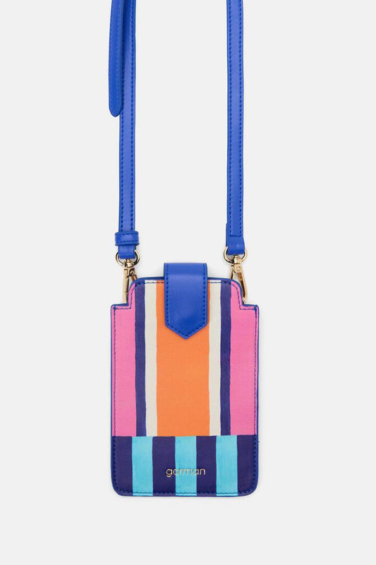 Image of Bags. Productname: Holiday Multi Stripe Phone Bag in Print colour by brand - Gorman