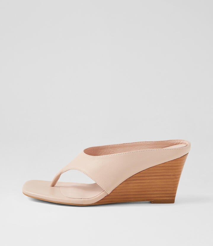 Image of Sandals. Productname: Hadas Nude Natural Leather Sandals in NUDE-NATURAL HEEL colour by brand - MIDAS