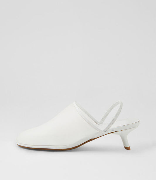 Image of Heels. Productname: Ican White Mesh Leather Heels in WHITE colour by brand - MOLLINI