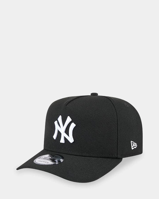 Image of Hats. Product name - New Era 9Fifty A-Frame New York Yankees Cap Black in Black colour by brand - New Era