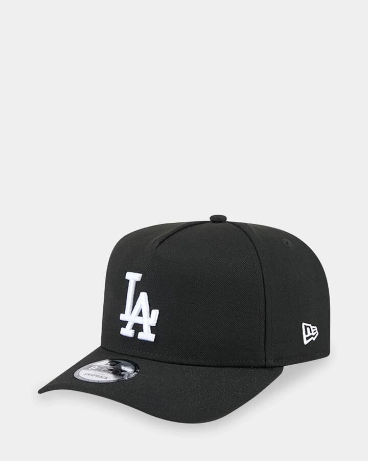 Image of Hats. Product name - New Era 9Fifty A-Frame Los Angeles Dodgers Cap Black in Black colour by brand - New Era