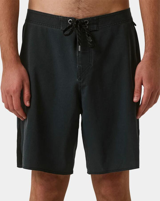 Image of Swimwear. Product name - Former Mens System 19" Boardshorts Black in Black colour by brand - Former