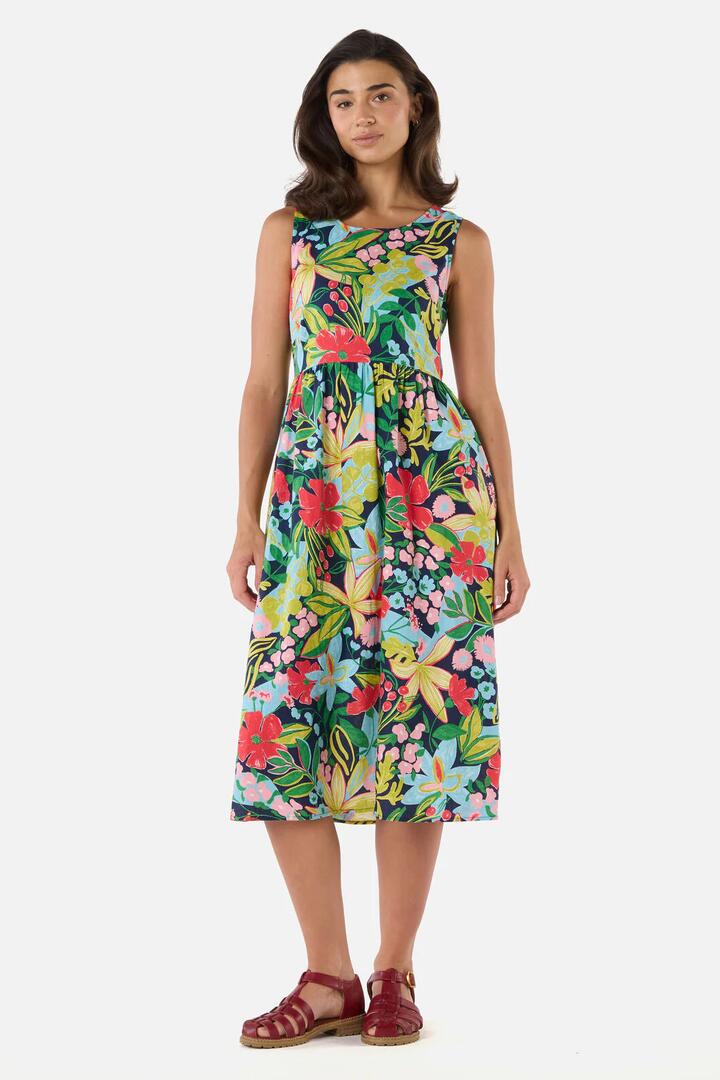 Image of Dresses. Productname: Lexi Floral Midi Dress in Navy colour by brand - Princess Highway