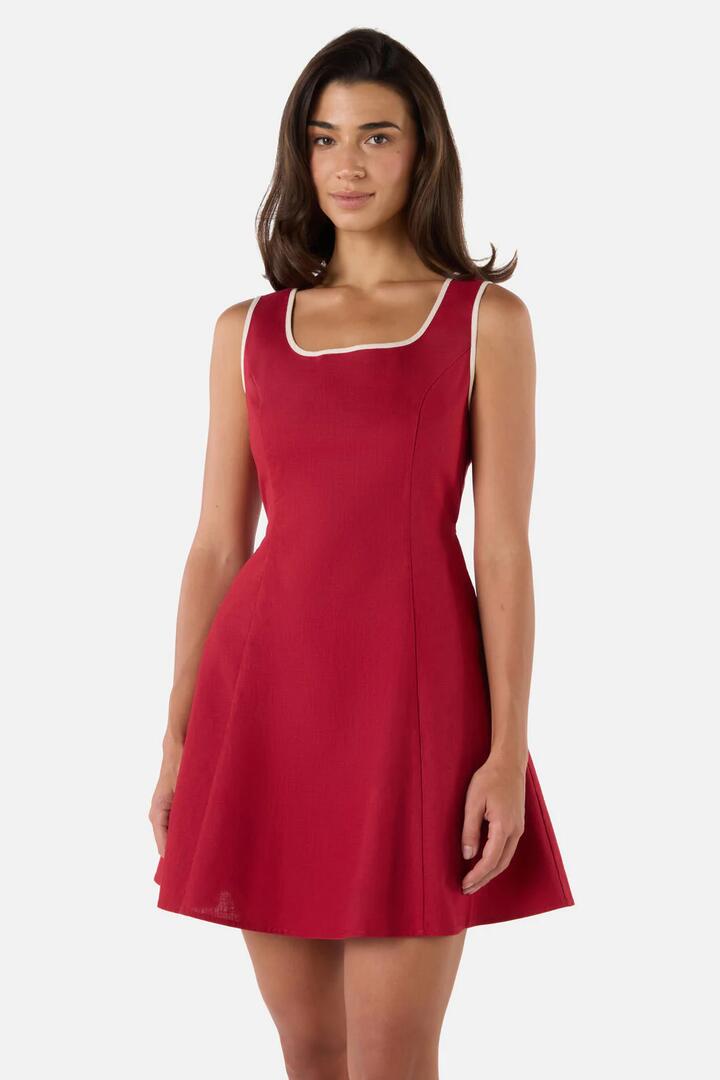 Image of Dresses. Productname: Bailey Contrast Mini Dress in Chocolate colour by brand - Princess Highway