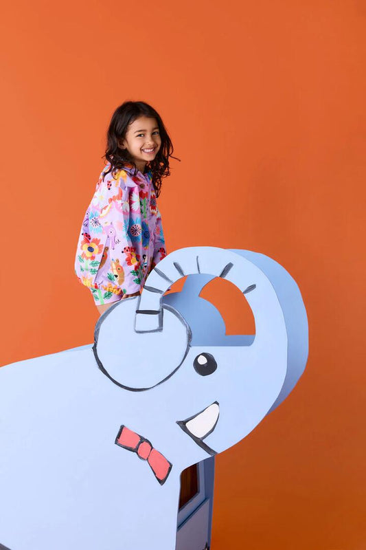 Image of a model wearing Rain Coats. Productname: Lauren Kids Raincoat in Lilac colour by brand - Gorman