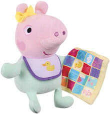 Image of Blankets. Product name - Peppa Pig Evie With Blanket 20cm in colour by brand - Peppa Pig