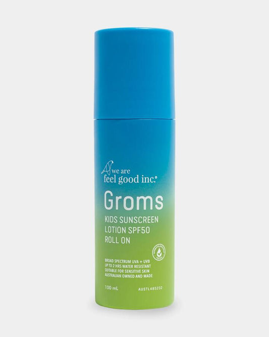 Image of Accessories. Productname: we Are Feel Good Inc Groms Kids Lotion Spf50 Roll On Sunscreen Assorted - in Assorted colour by brand - we Are Feel Good Inc