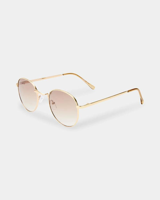 Image of Sunglasses. Product name - Aire Rising Sunglasses Gold / Tan in Gold / Tan colour by brand - Aire