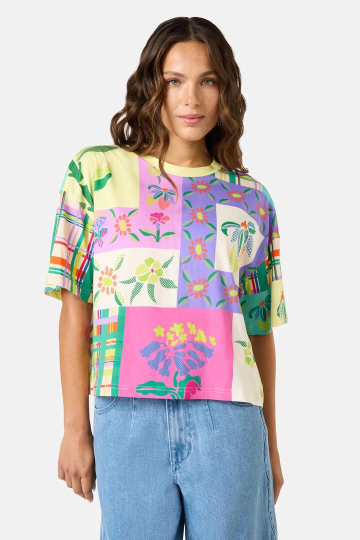 Image of T-Shirts. Product name - Stencil Garden Relaxed Tee in Print colour by brand - Gorman