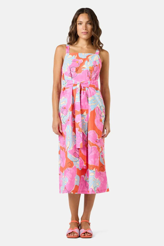 Image of Dresses. Productname: Fleur Rosa Print Midi Dress in Print colour by brand - Gorman
