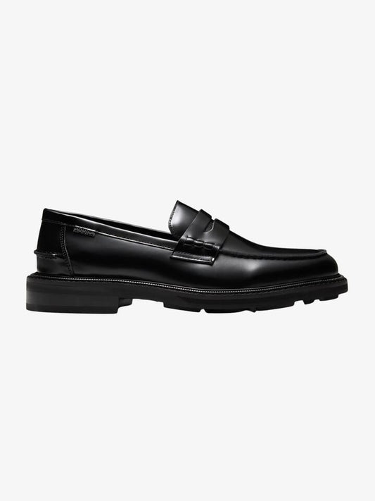 Image of Flats. Productname: Aquila Mensa Penny Loafers in Black colour by brand - Aquila