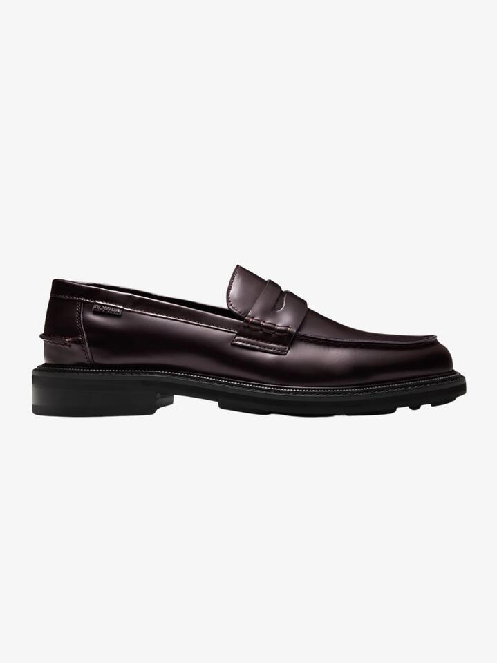 Image of Flats. Productname: Aquila Mensa Penny Loafers in Ox Blood colour by brand - Aquila