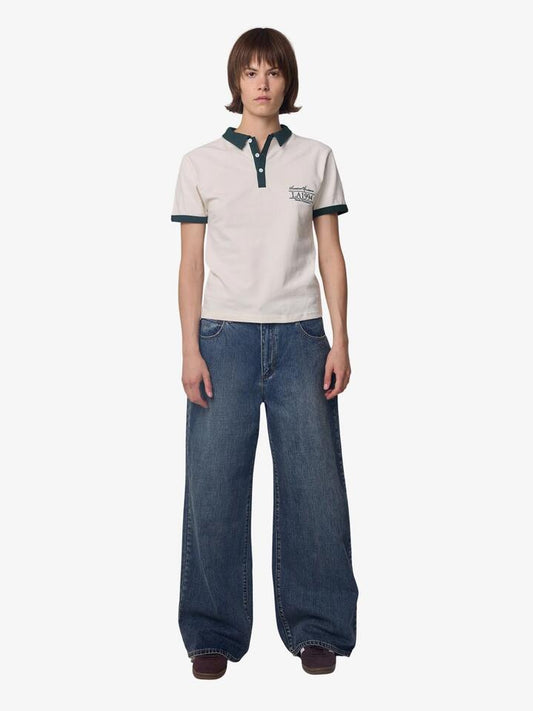 Image of a model wearing Outerwear. Productname: West Hollywood Sweat Club American Sportswear Relaxed Shirt in CREAM/BOTTLE colour by brand - West Hollywood Sweat Club