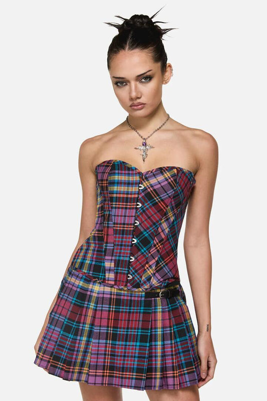 Image of Lingerie. Productname: Nightminds Tartan Corset in Multi colour by brand - Black Friday