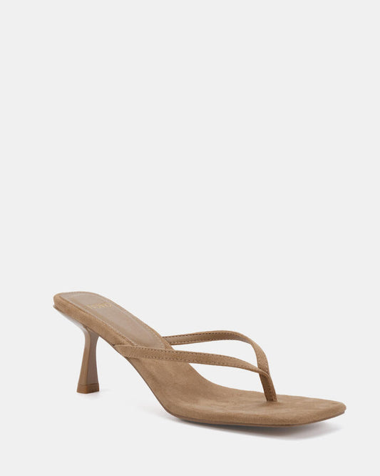 Image of Heels. Productname: Zania: Biscoff Suede - Women's High Fashion in Biscoff Suede colour by brand - Novo