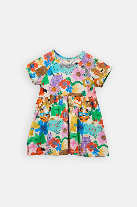 Image of Dresses. Productname: Happy Guys Floral Baby Dress in Cream colour by brand - Gorman